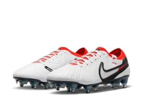 NIKE LEGEND 10 ELITE SG-PRO AC- WHITE/BLACK- BRIGHT CRIMSON