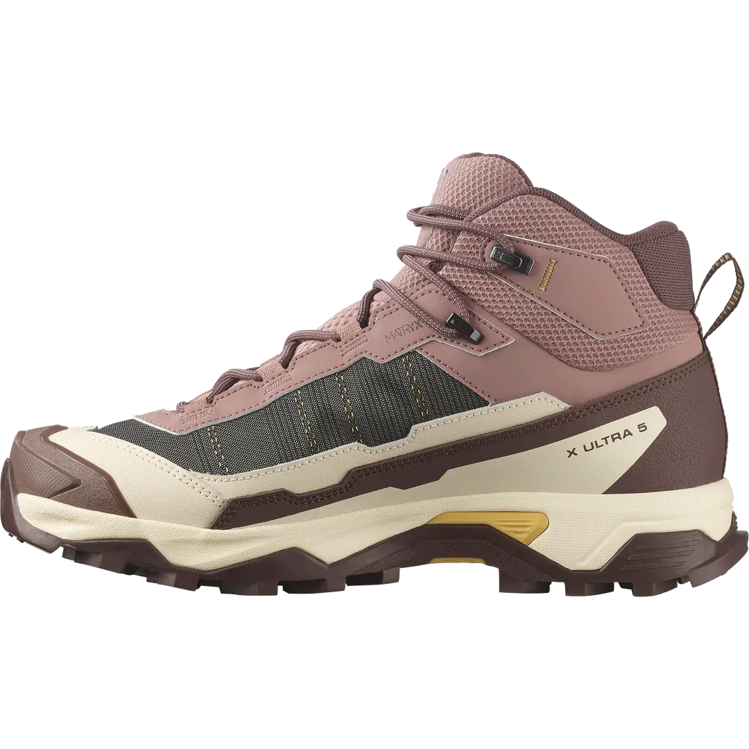 Salomon Women's X Ultra 5 Mid Gore-Tex Burlwood/French Roast/Rattan